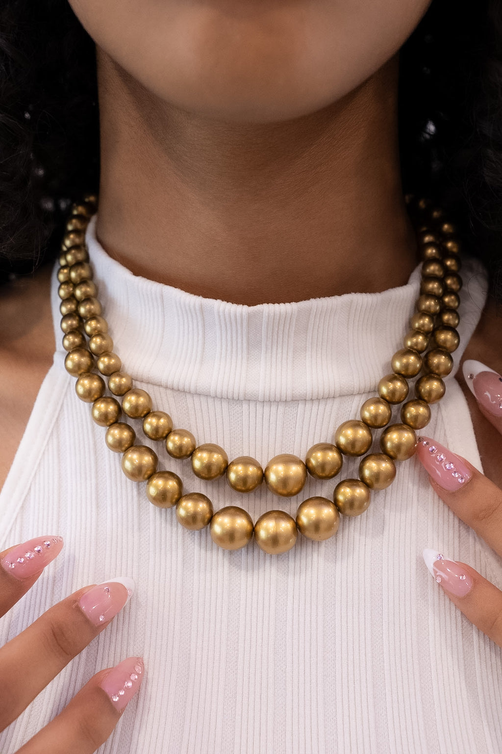 Golden Pearl Necklace