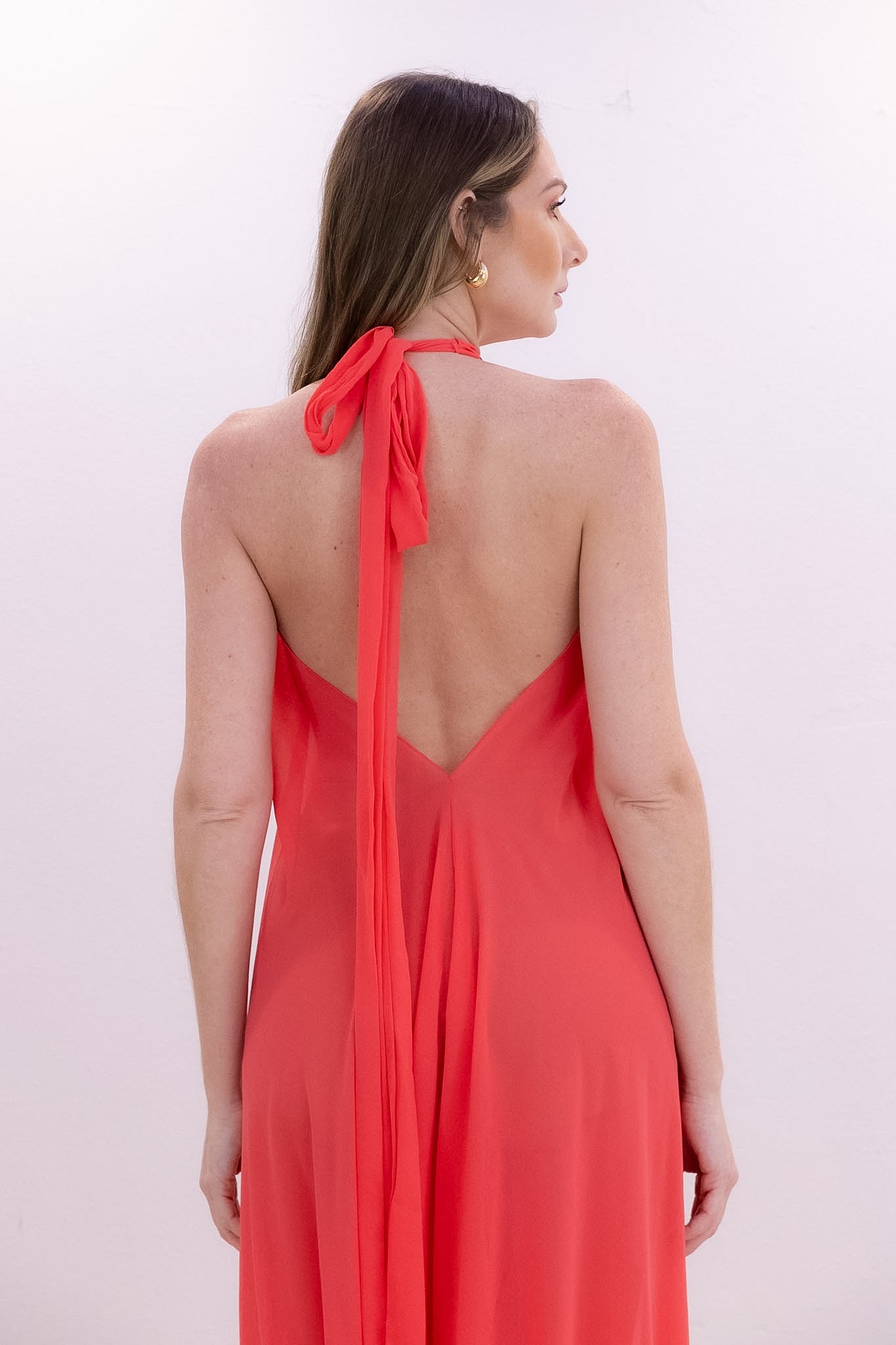 Coral Flow Dress