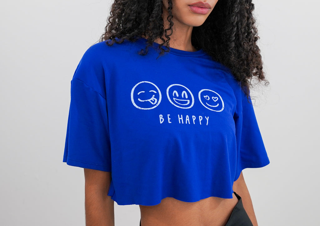 Be Happy Crop Tee