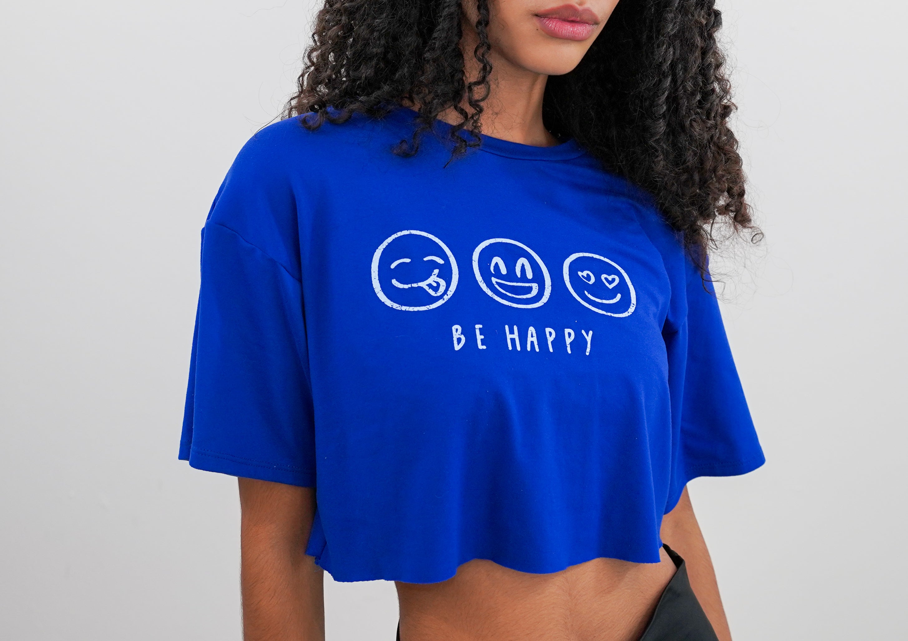 Be Happy Crop Tee