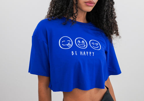 Be Happy Crop Tee