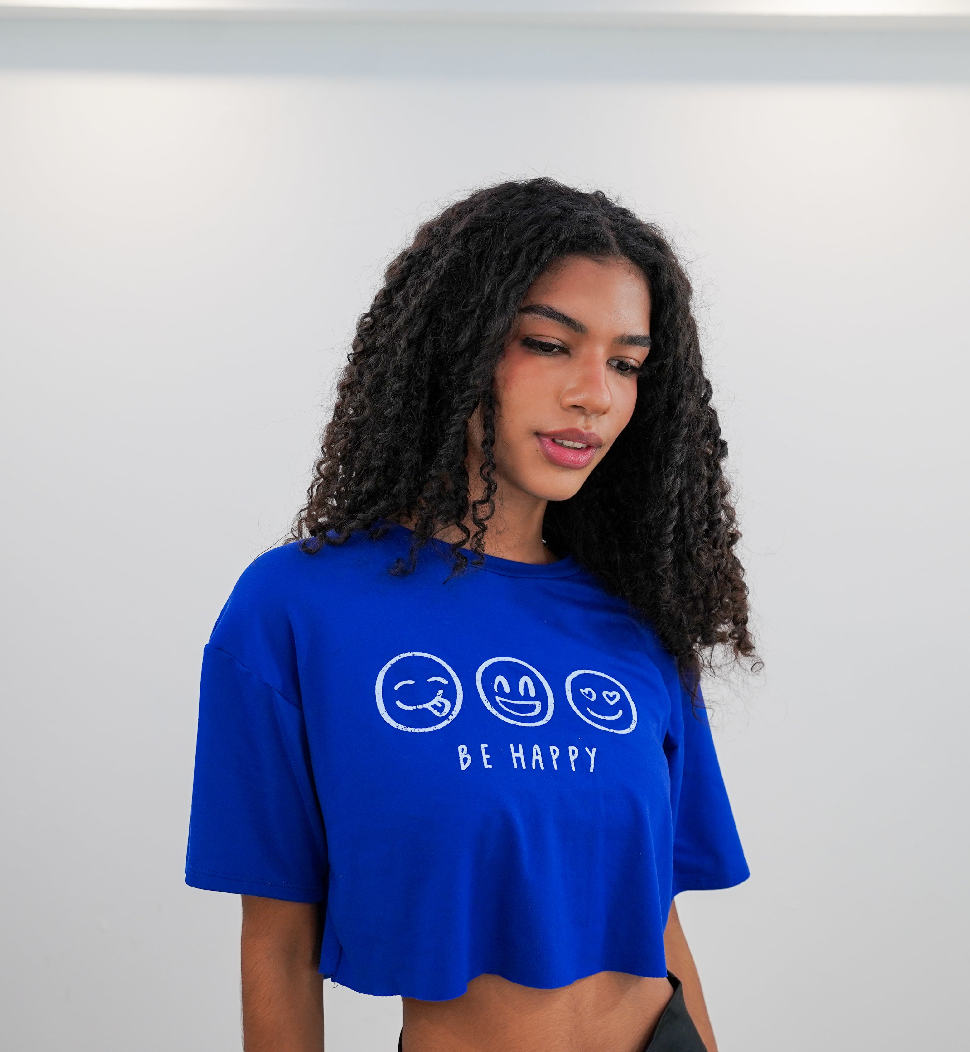 Be Happy Crop Tee