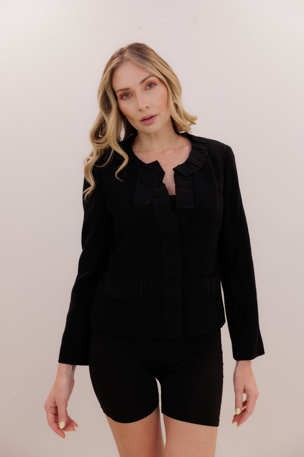 Ruffle Blazer