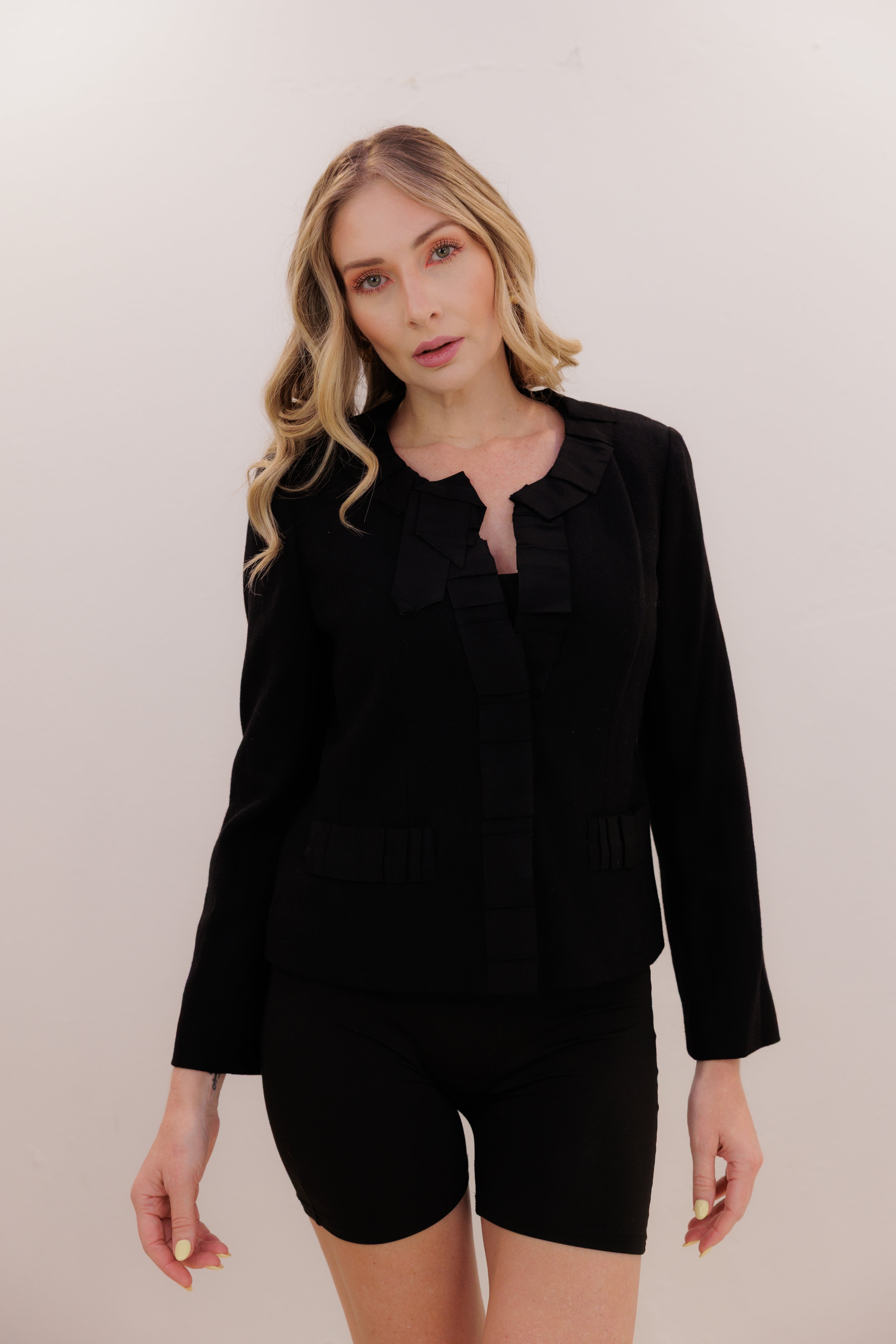 Ruffle Blazer