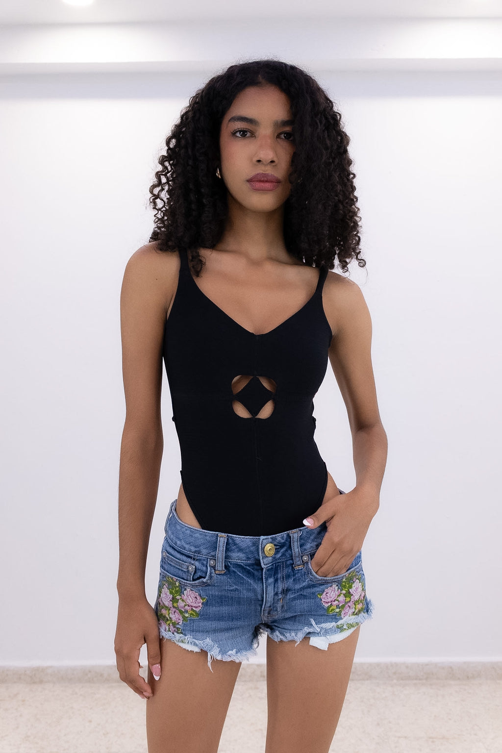 Wildflower Denim Shorts
