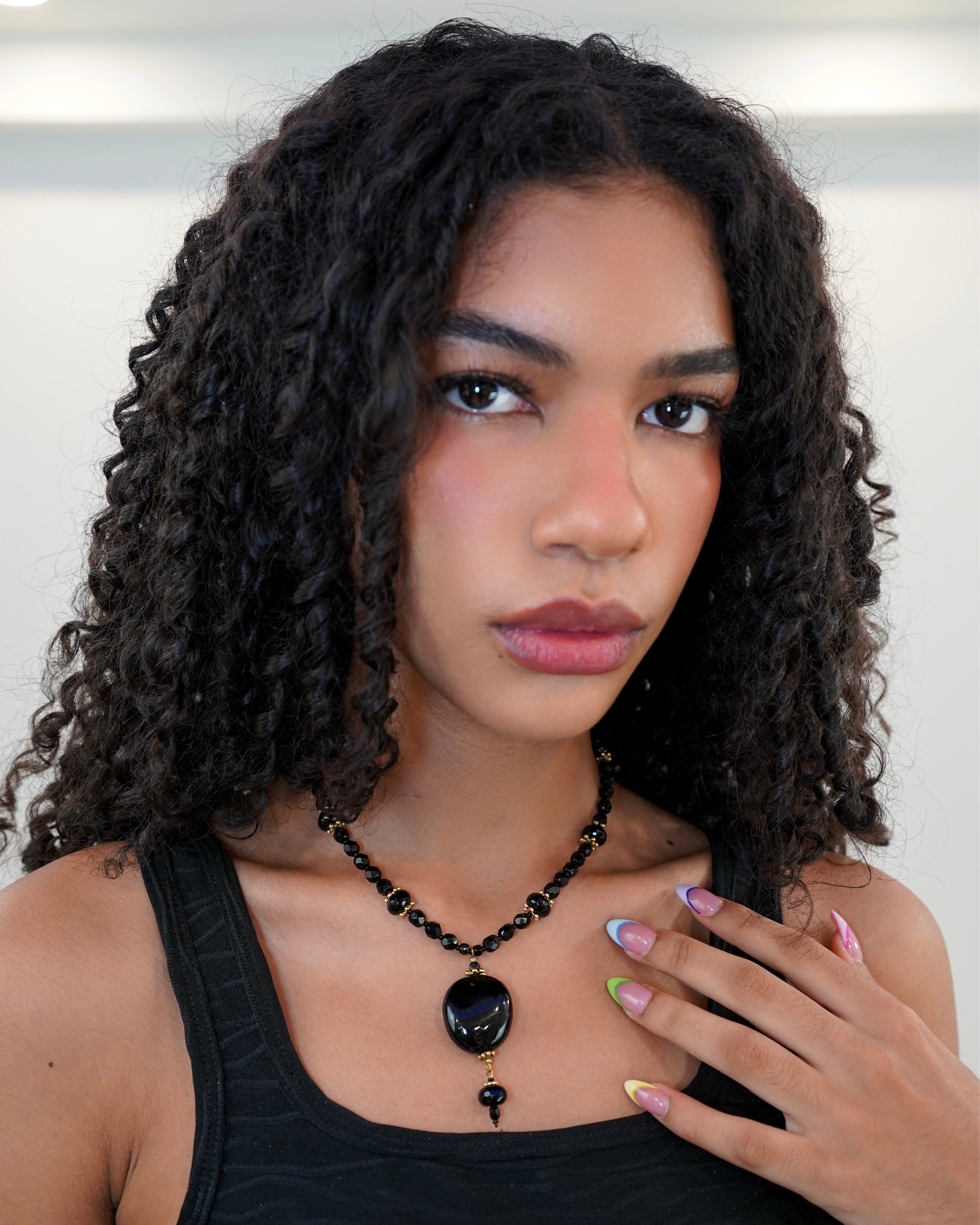 Obsidian Drop Necklace