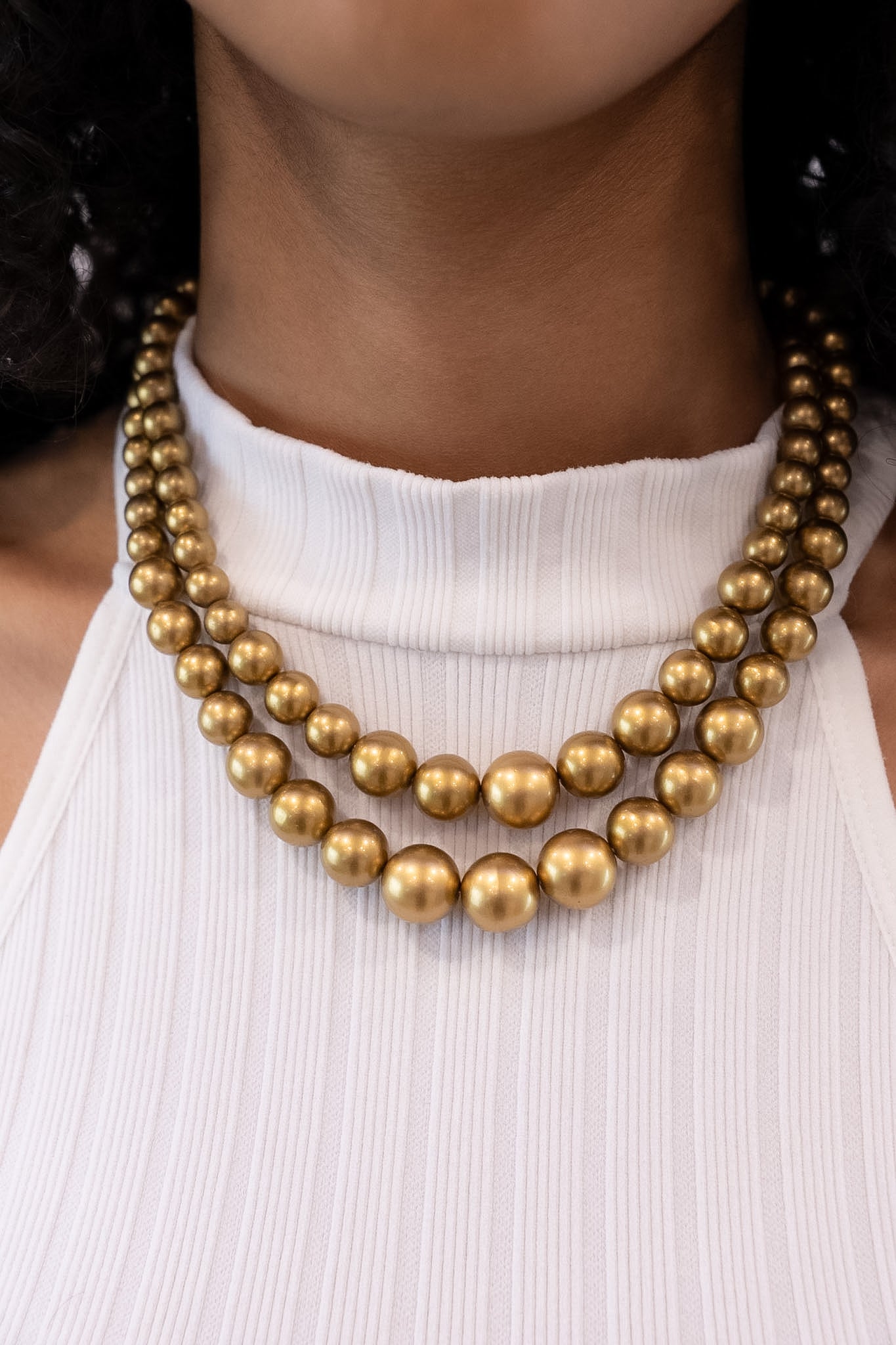 Golden Pearl Necklace