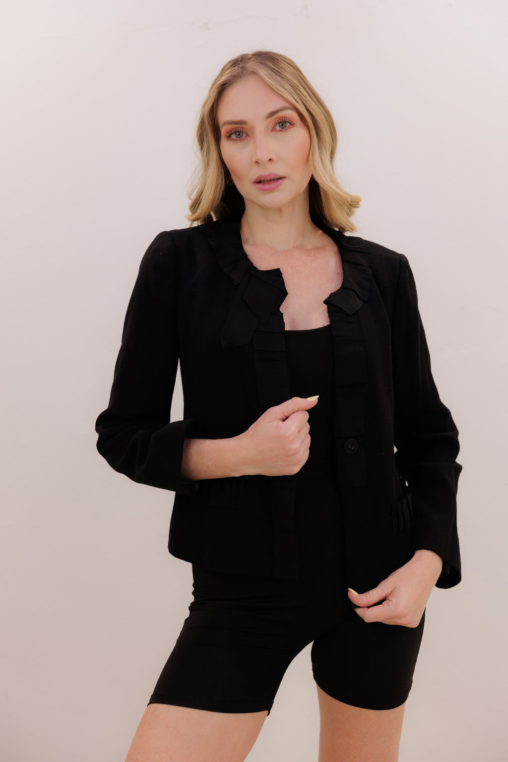 Ruffle Blazer