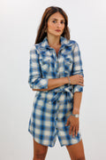 Blue Plaid Dress