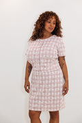 Blush Tweed Dress