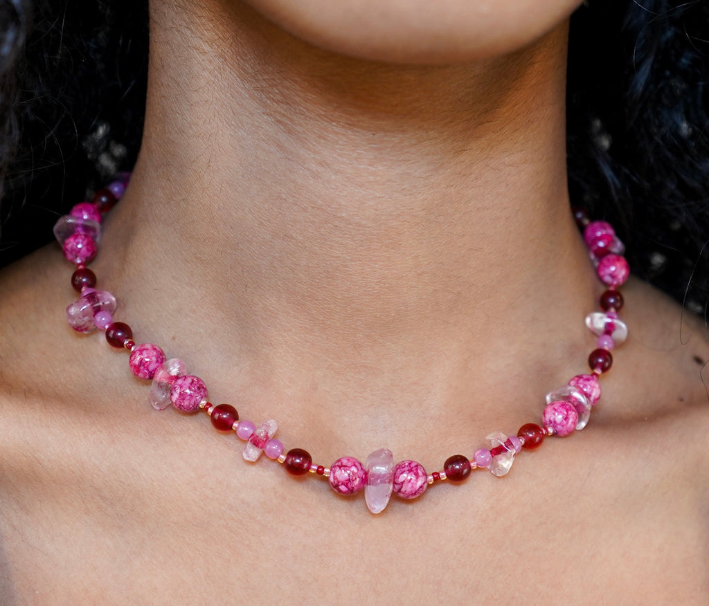 Rosé Crystal Necklace