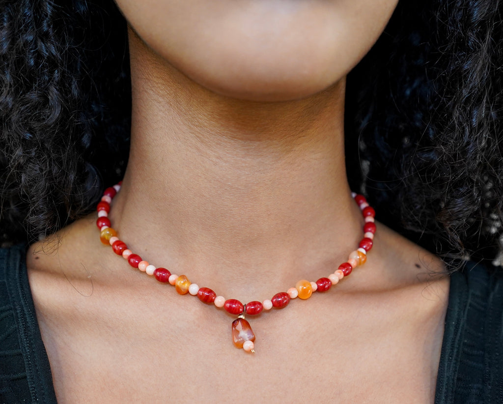 Sunset Coral Necklace