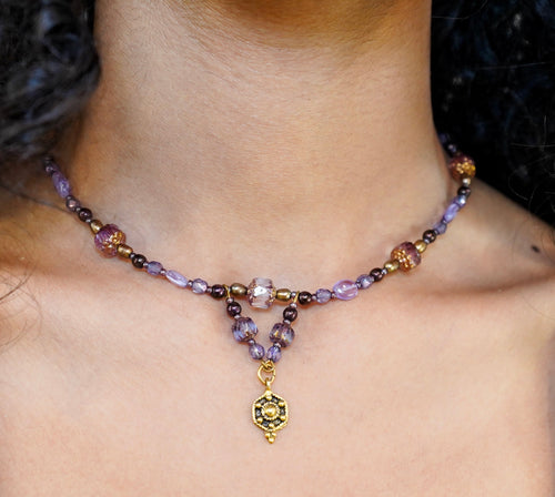 Amethyst Charm Necklace