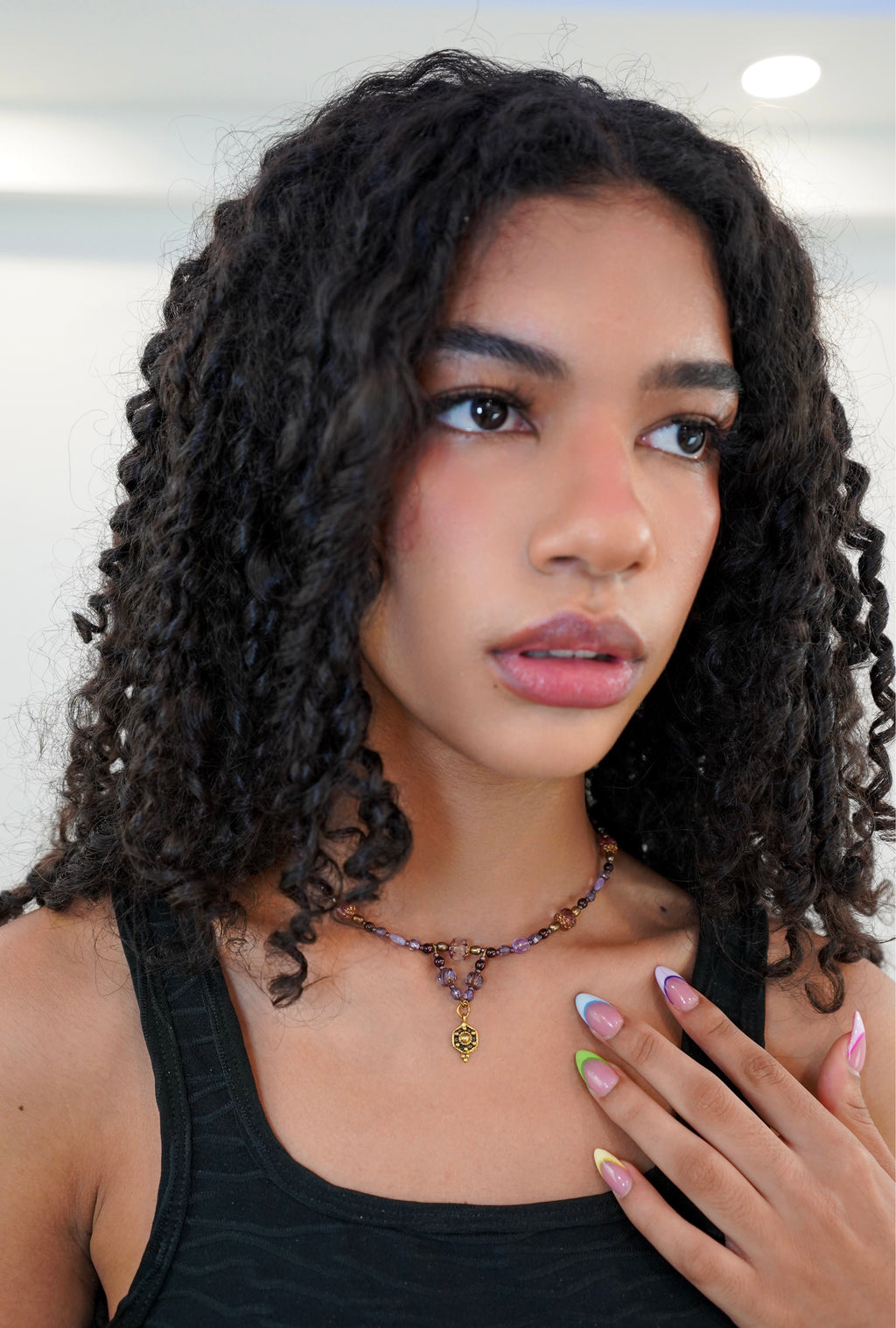 Amethyst Charm Necklace