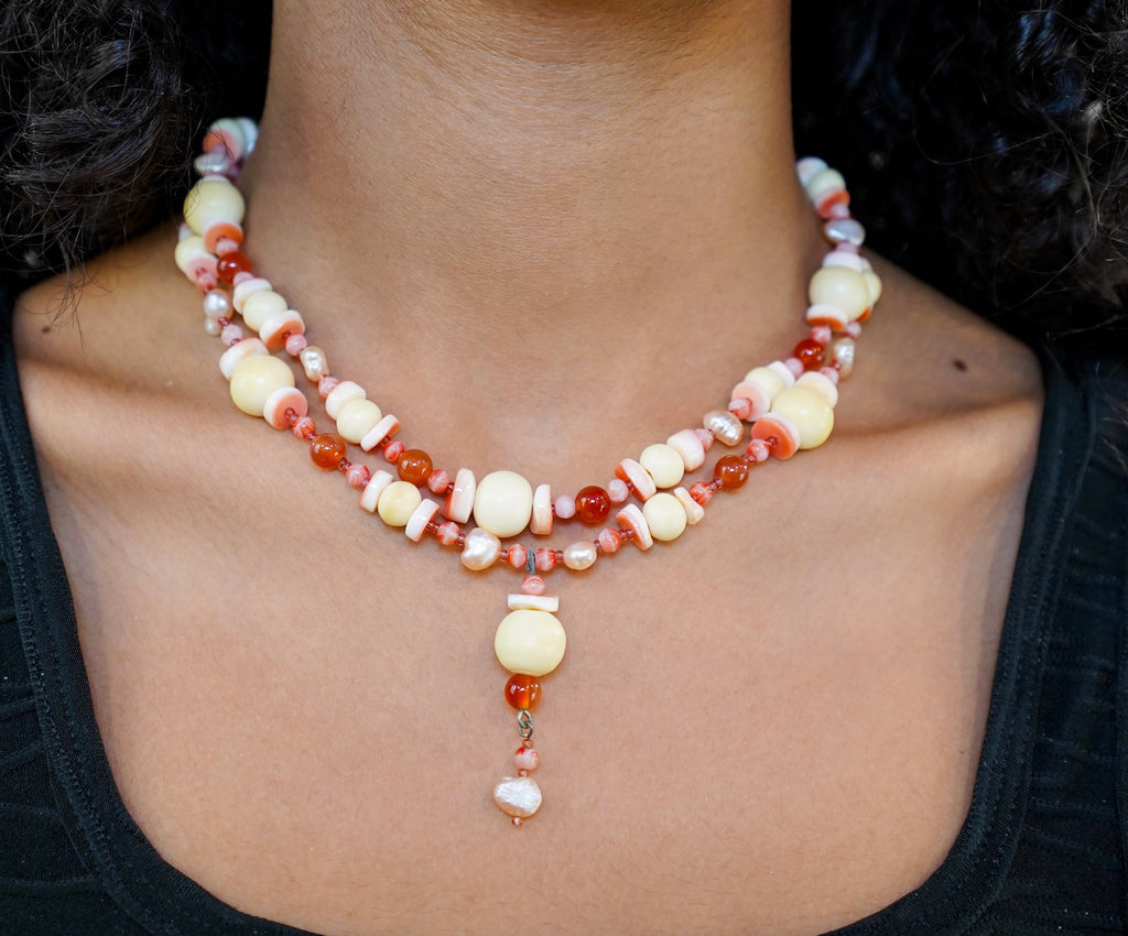 Coral Pearl Necklace