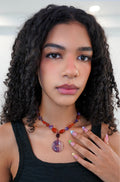 Amethyst Flame Necklace