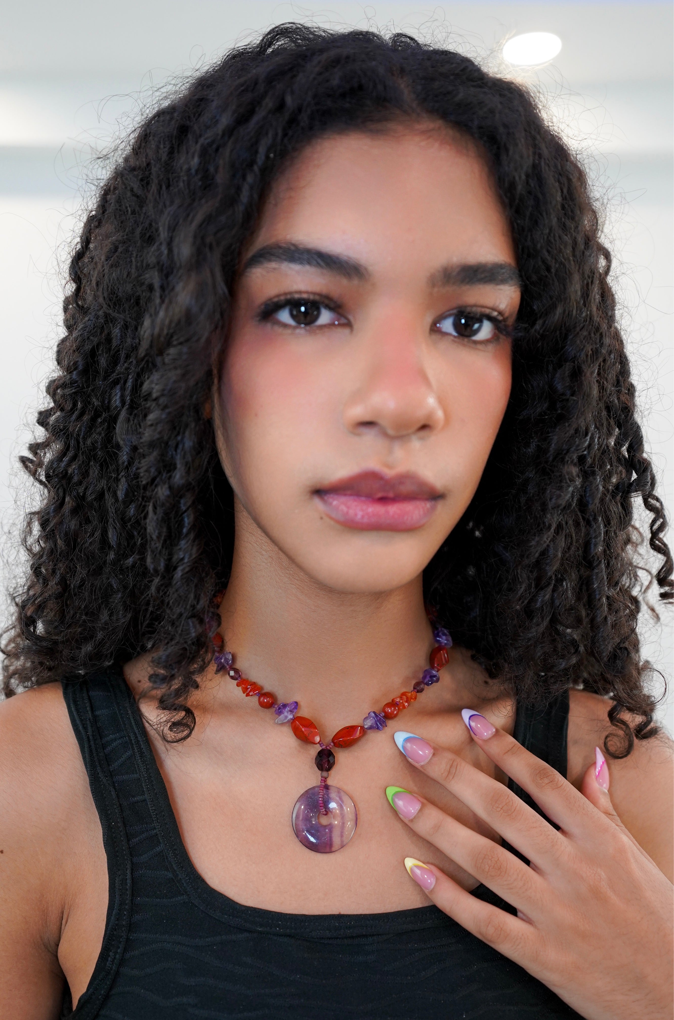 Amethyst Flame Necklace