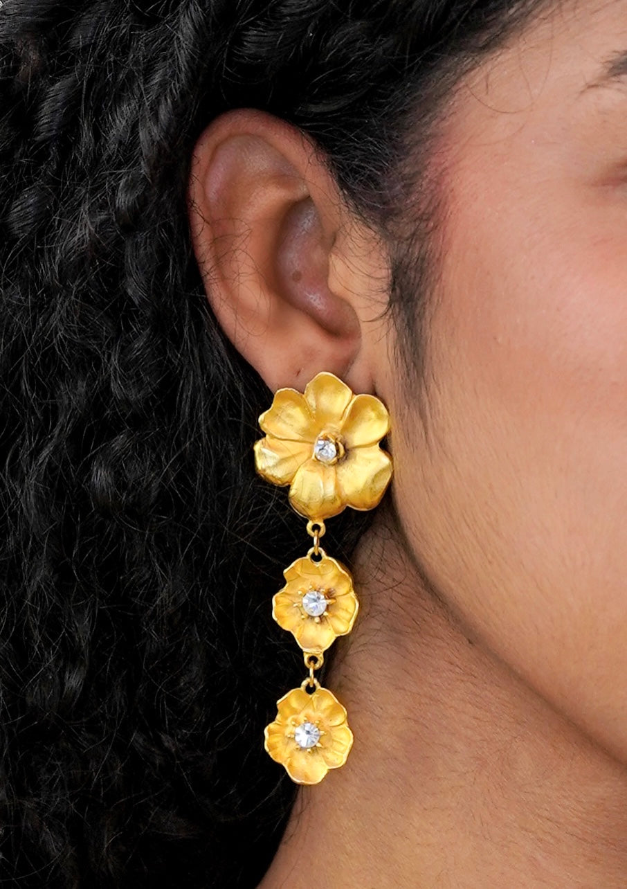 Golden Blossom Earrings