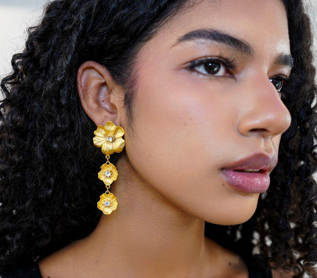 Golden Blossom Earrings