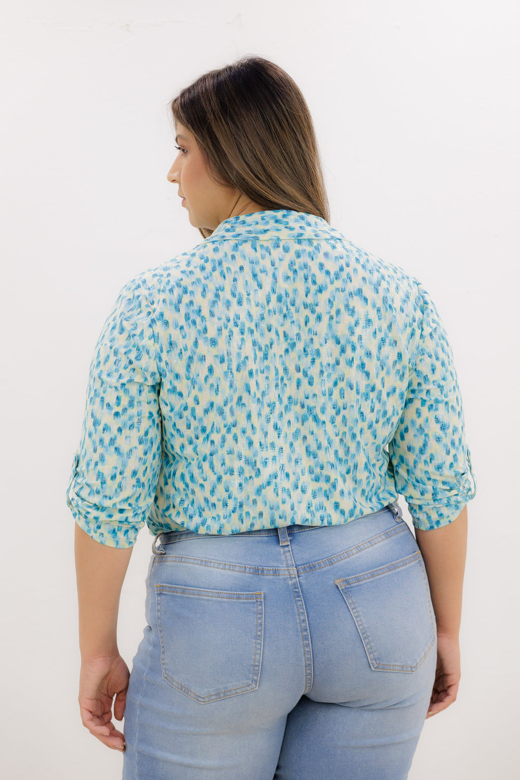 Aqua Print Blouse